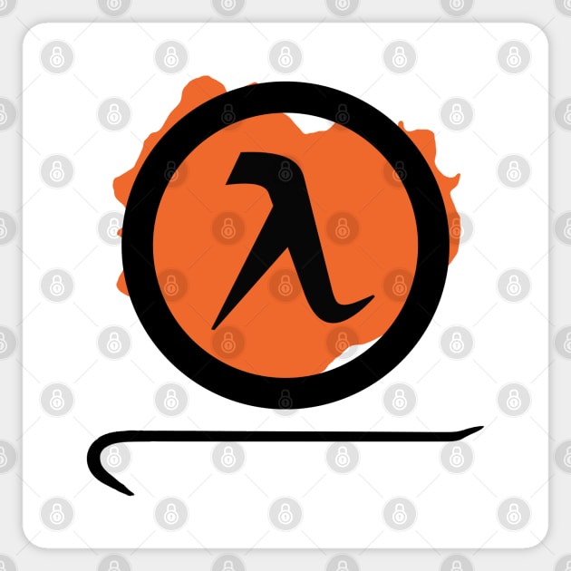 Half-Life Game Logo With Crowbar Sticker by SPACE ART & NATURE SHIRTS 